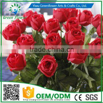 Greenflower 2016 Wholesale Real Touch Latex PU Fat Rose China Artificial Flowers Rose for Wedding Decoration