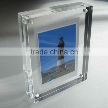 customized luxury clear acrylic magnetic photo frame for different commemoration day