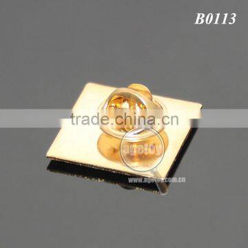 4 Colors Printing With Epoxy Coated Brass Plated Gold Color Emblem Custom Metal Pin Badge photo-3