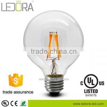 UL approved 120v E26 4W 6W 8W G25 G80 color temp 2200, g80 edison style led