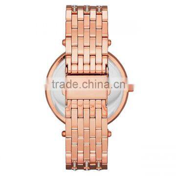 China Alarm Women's Vintage Diamond Bezel Stainless Steel Bracelet Watch Water Resistant Quartz Movement photo-3