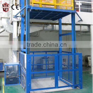 hydraulic cargo lift/guide rail lift/goods lift for warehouse