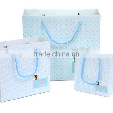 Eco-friendly art paper made shopping bag with handles