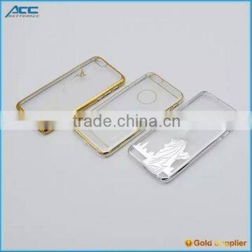 electroplating transparent pc back cover case for iPhone 6 6s