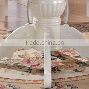 Home Used European Vintage White Marble Dining Table Set With 4 Chairs photo-4