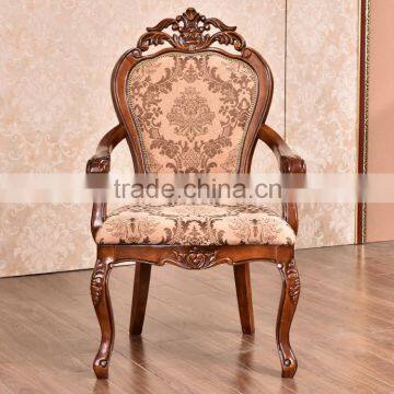 Commercial restaurant chairs European classic solid rubber wooden dining chair