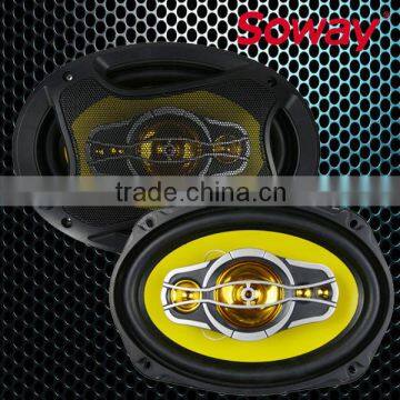 TS-696 yellow cone 4ohm 250 watt 5-WAY Coaxial speakers, Car speaker 6*9 inch