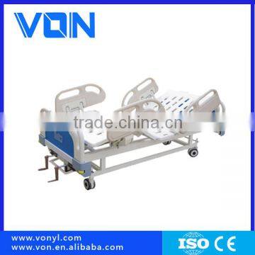 Stainless Steel 3 Function Manual Hospital Bed