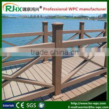 outdoor wood plastic compositr temporary fence with high quality waterproof and moisture-proof WPC outdoor handrail and fence