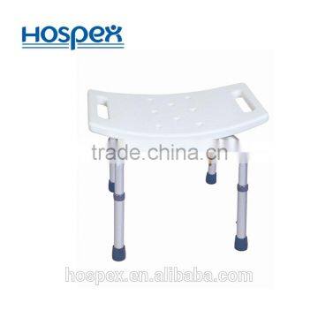 shower chair with PE seat no backrest simple shower chair with seat