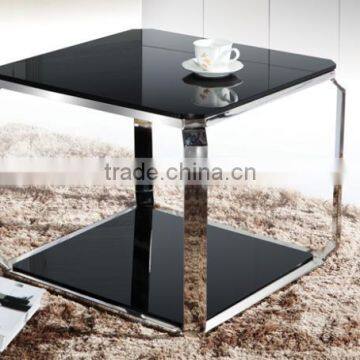 table coffee modern,metal glass coffee table,coffee table to dining table DJ105-2 glass