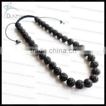 Fashion 14mm crystal ball Shamballa necklace