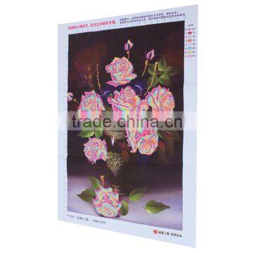 5D Diy Diamond Painting Cross Stitch Rose Flower Diamond Embroidery Resin Round Diamond Crafts Wall Sticker Blue Rose Home Decor photo-5