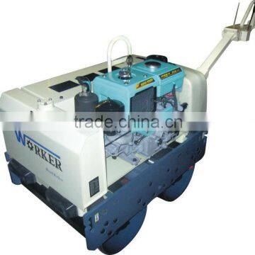 walk behind road roller WKR700 Japanese hydraulic pump hydraulic motor double drum handheld vibration