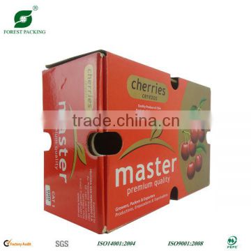 COLOR PRINTED CORRUGATED BOARD 2KG CHERRY PACKAGING BOX