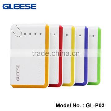 Gleese universal fast charging with light Two USB port 6600 mah high capacity power bank with fcc ce rohs certification