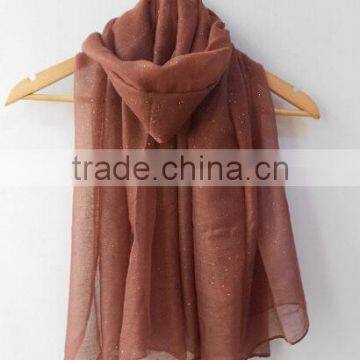 Fashion glittery model hijab Muslim scarf