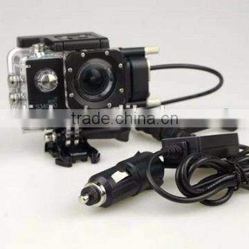 SJ4000 Series Camera Waterproof Case With Car Charger for Motorcycle