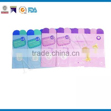 purple/blue color 25 ml comestic packaging special shape bag /facial mask bag with 3 ml a small bag