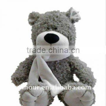 12" Big Mouth Bear with white Scarf