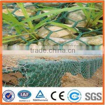 hot dipped galvanized hexagonal gabions box 80*100mm/PVC plastic coated hexagonal gabion box