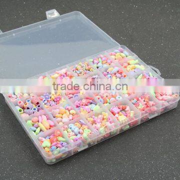 24 grids box kids handmade diy bead jewelry set toy