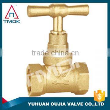 y stop valve PN 40 mini brass body polishing CW617n material hydraulic nickel-plated 1 1/2 inch stop valve for oujia