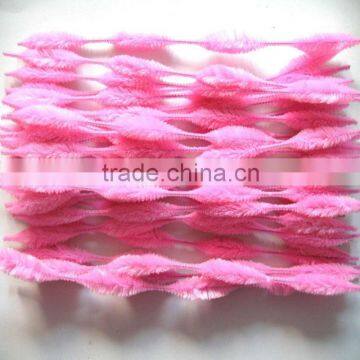 Free Sample Baby Pink Color Bumpy Chenille Stems