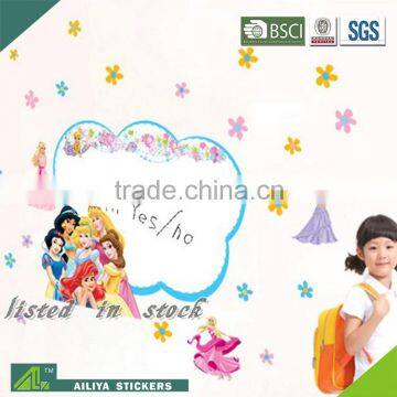 Factory direct custom best decorative waterproof children removable whiteboard wall sticker