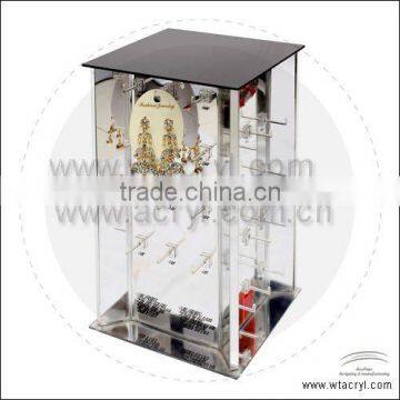 Rotating Four Sided Earring Card Display Jewelry Displays Acrylic Display