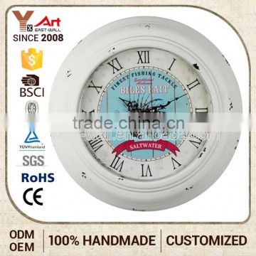 Embroidery Design Customizable Aluminium Wall Clocks Wholesale Clock