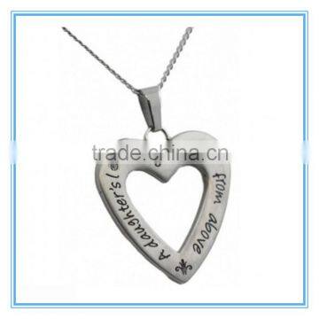 A Daughter's Love Is A Gift From Above Heart Shaped Pendant With CZ