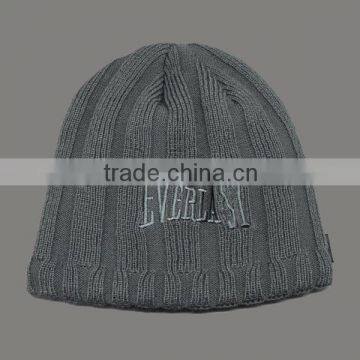 CHARACTER GREY EMBROIDERY BEANIE HATS WHOLESALE WITH WOVEN LABEL photo-4