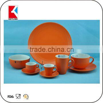 wholesale stoneware dinnerware items solid colors 16pcs dinner set ceramic