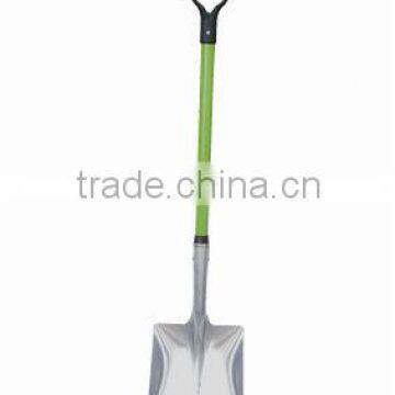 Snow shovel with fiberglass handle