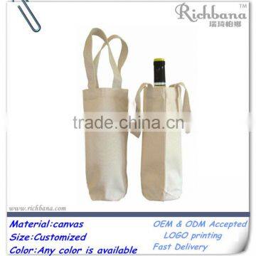 high quality fashion canvas wine bottle bags