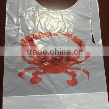 Disposable plastic LDPE apron for food,kids,adults,bib