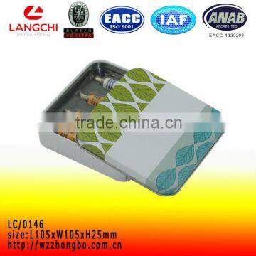 Metal tin box for band-aid for wholesale with square shape