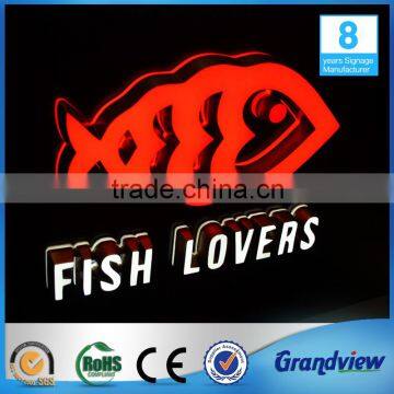 Face lit acrylic LED channel letter sign mini led channel letters