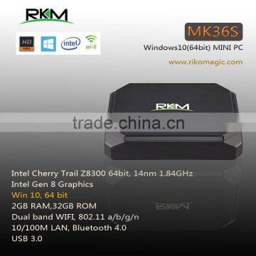 Intel Cherry Trail Z8300 Quad core 64bit windows 10 mini pc. 2G RAM, 32G ROM. WIFI, Bluetooth