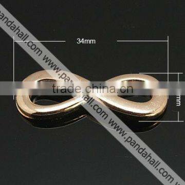 Alloy Infinity Links Rose Gold Jewelry Findings(TIBE-I009-RG)