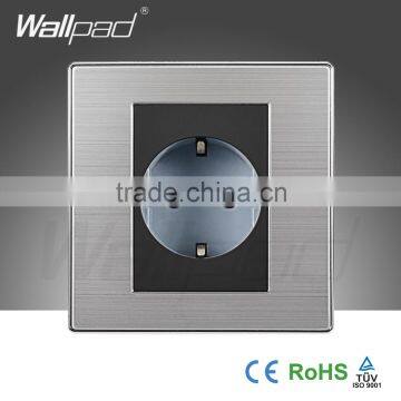 2015 Hot Sale Wallpad Push Button Random Click Switch 16A 110~250V Luxury EU Wall Light Switch Panel Socket Outlet