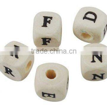 Wood Beads, Black, Square, 10mm long, 10mm thick,hole: 3mm, about 1250pcs/500g(TB595Y)