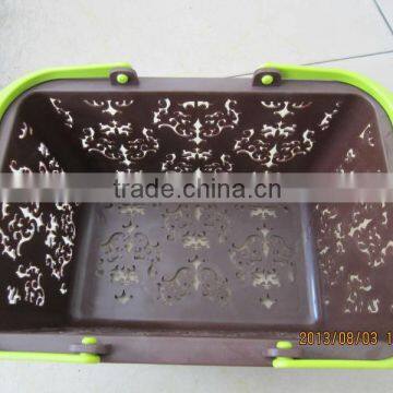 new arrival plastic handle fruit basket .