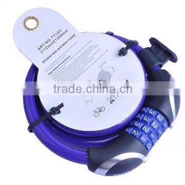 Factory Price TY563 Bicycle Combination Lock Bike Cable Lock