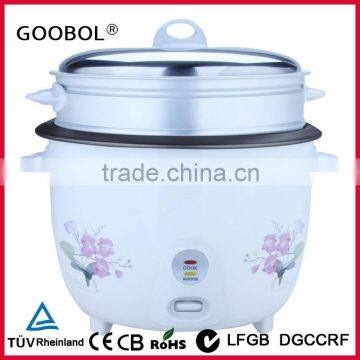 Small Rice Cooker With Alminum Steamer & S/S Lid, Non-stick Inner Pot