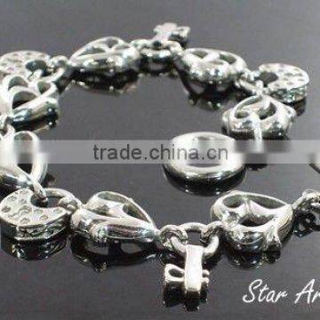 2013 new fashion jewelry,wholesale good quality bracelets,stainless steel flower bracelet and bangle B031