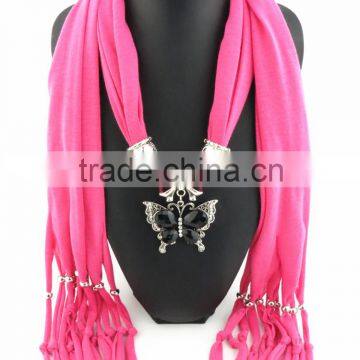 fashion new custom animal butterfly pendant scarf for lady