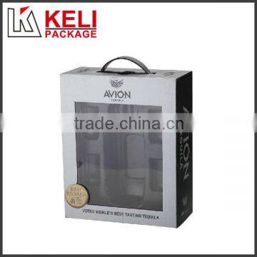 Sliding door cardboard wine box