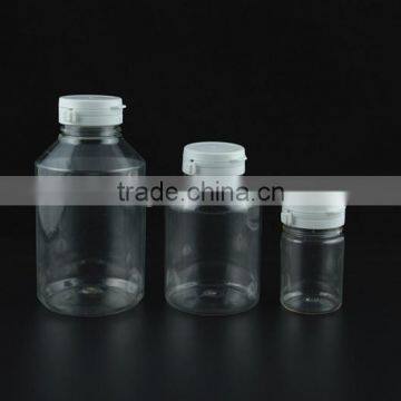 300ml Pill Packaging PET Plastic Clear Color Round Bottle With Tear Off Cap photo-5